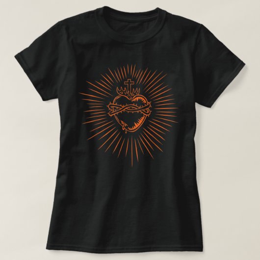 Sacred Heart Of Jesus Devotion Catholic T-Shirt (Design voorkant)