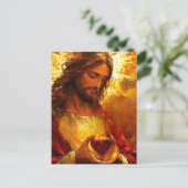 Sacred Heart of Jesus  Feestdagenkaart (Staand voorkant)