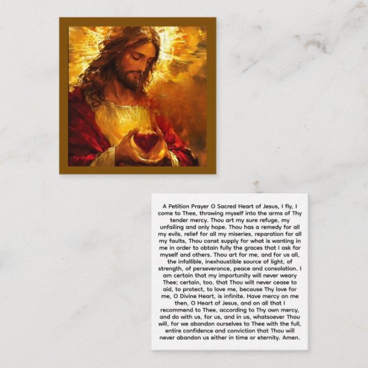 Sacred Heart of Jesus  Informatiekaartje (Voorkant / Achterkant)