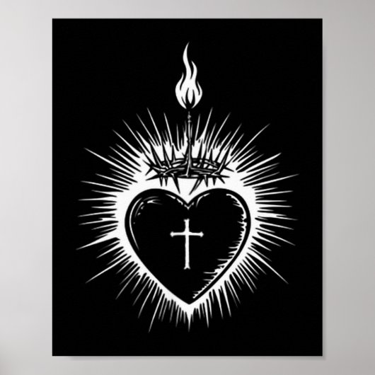 Sacred Heart Of Jesus Men Women Jesus Christ Chris Poster (Voorkant)