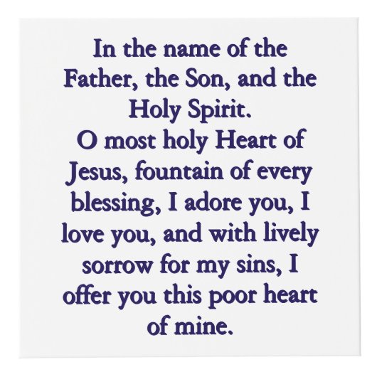 Sacred Heart of Jesus Prayer Cube Kubus (Voorkant)