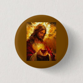 Sacred Heart of Jesus  Ronde Button 3,2 Cm
