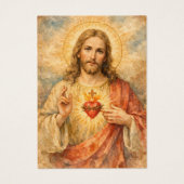Sacred Heart of Jesus  Spanish Funeral Prayer Visitekaartje (Voorkant)