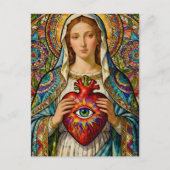 Sacred Heart Of Mary Protection From Evil Briefkaart (Voorkant)