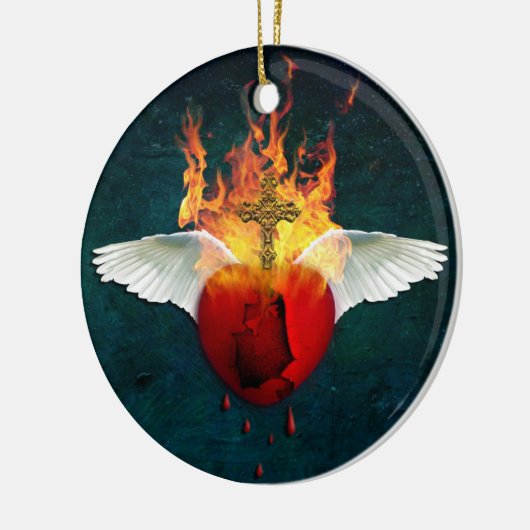 Sacred Heart Ornament (Links)