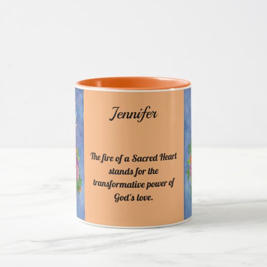 SACRED HEART Personalize Birthday Gift Coffee Cup Mok (Midden)