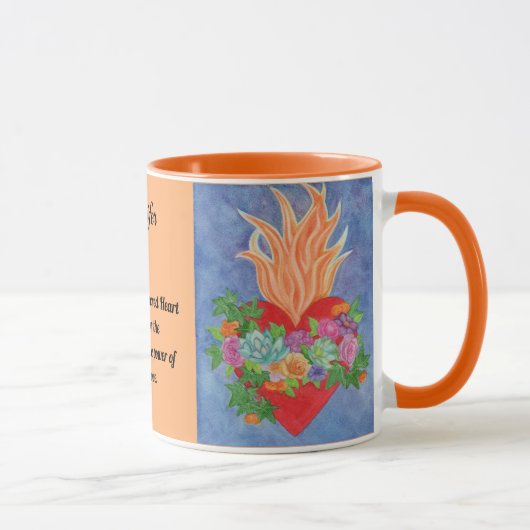 SACRED HEART Personalize Birthday Gift Coffee Cup Mok (Rechts)