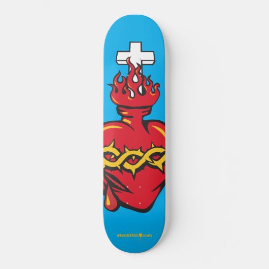 Sacred Heart Persoonlijk Skateboard (Voorkant)