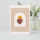 Sacred Heart Prayer Kaart (Staand voorkant)