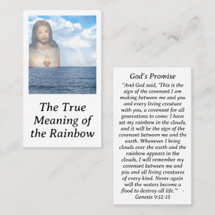 Sacred Heart Rainbow betekent Gebed Kaart Contactkaartje