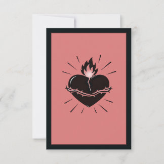 Sacred Heart Reimagined – Minimal Symbolic Art Bedankkaart