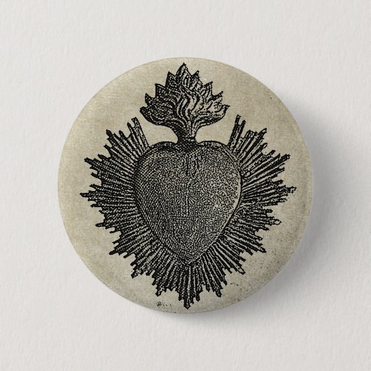 Sacred Heart Ronde Button 5,7 Cm (Voorkant)