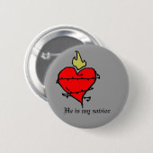 Sacred Heart Ronde Button 5,7 Cm (Voorkant /achterkant)