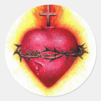 Sacred Heart Ronde Sticker