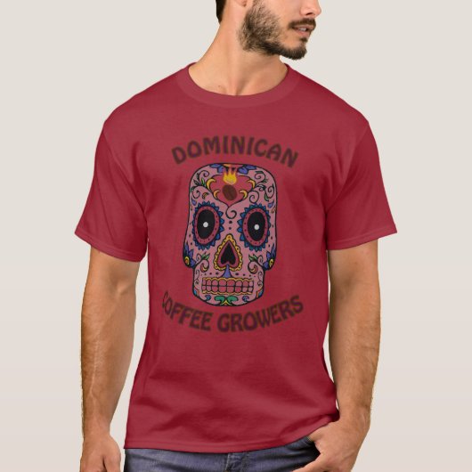 Sacred Heart Skull Koffie T-shirt (Voorkant)
