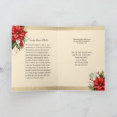 Sacred Heart Sympathy Condolence Poinsettia Kaart (Binnen)