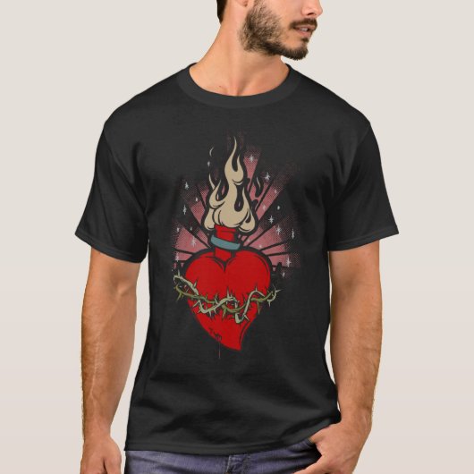 Sacred Heart Tattoo T-Shirt (Voorkant)