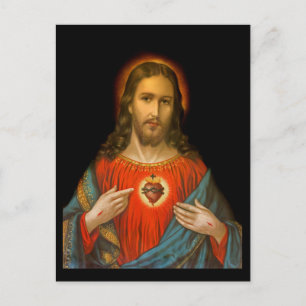 Sacred Heart van Jesus c1899 Duitsland Briefkaart