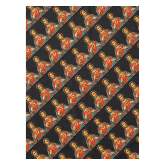 Sacred Heart van Jesus c1899 Duitsland Tafelkleed (Voorkant)