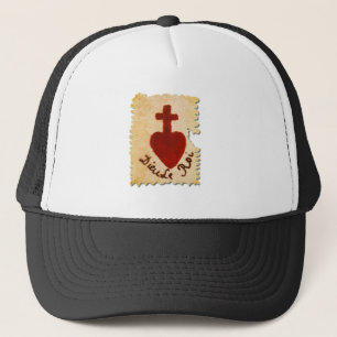 Sacred Heart Vendée Dieu, le Roi katholiek Trucker Pet
