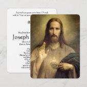 Sacred Hearth katholieke begrafenis Memorial (Voorkant / Achterkant)