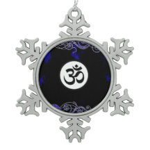 Sacred Hindu Aum Symbol Blue