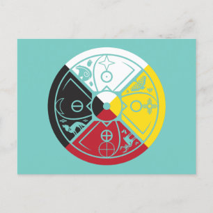 Sacred Hoop Medicine Wheel Briefkaart