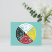 Sacred Hoop Medicine Wheel Briefkaart (Staand voorkant)