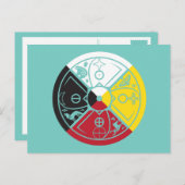 Sacred Hoop Medicine Wheel Briefkaart (Voorkant / Achterkant)