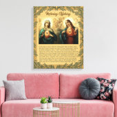 Sacred Jesus Immaculate Heart Mary Angels Cherubs Canvas Afdruk (Insitu (Woonkamer))