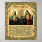 Sacred Jesus Immaculate Heart Mary Angels Cherubs Poster (Voorkant)