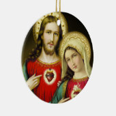 Sacred Jesus Immaculate Heart Mary Keramisch Ornament (Rechts)