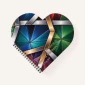 Sacred Light" Geometric Prayer Journal - Stained Notitieboek (Voorkant)