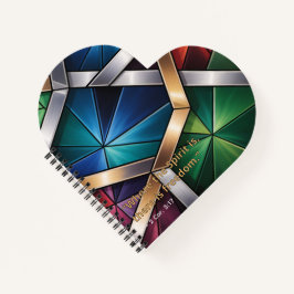 Sacred Light" Geometric Prayer Journal - Stained Notitieboek