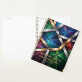 Sacred Light" Geometric Prayer - Stained Planner (Display)
