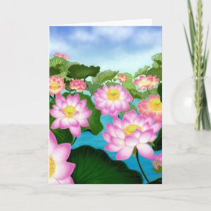 Sacred Lotus Flowers Kaart
