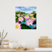 Sacred Lotus Flowers Poster (Keuken)