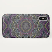 Sacred mandala sterren en kant paars en zwart Case-Mate iPhone case (Achterkant (horizontaal))
