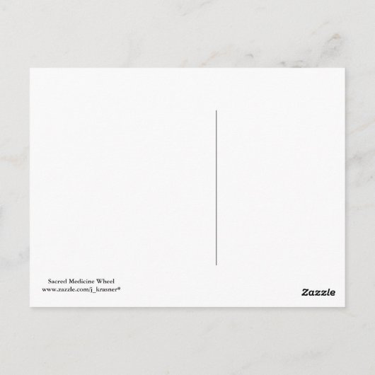 Sacred Medicine Wheel Briefkaart (Achterkant)