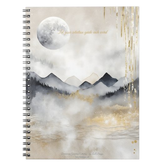 Sacred Moonlit Mountains Journal Notitieboek (Voorkant)