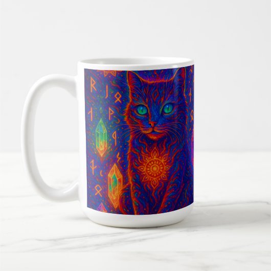 Sacred Neon Cat Koffiemok (Links)