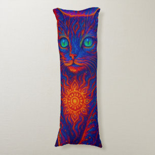 Sacred Neon Cat Lichaamskussen