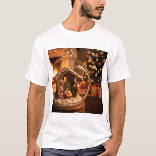 Sacred Night in the Snow Globe T-shirt (Voorkant)