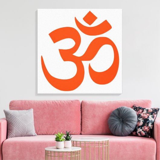 Sacred Om Symbol Canvas Afdruk (Insitu (Woonkamer))