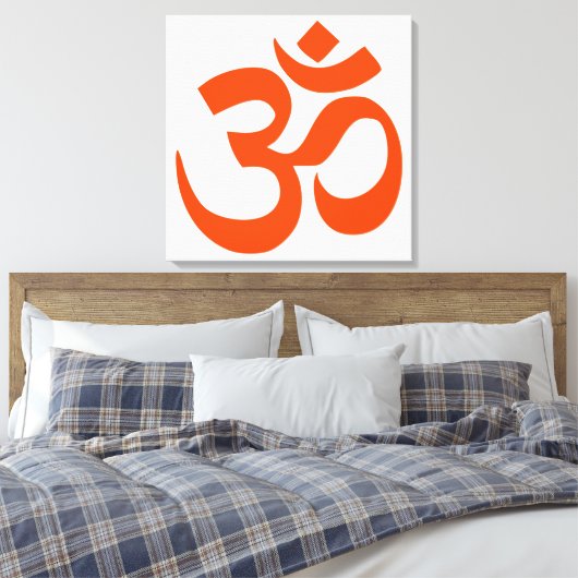 Sacred Om Symbol Canvas Afdruk (Insitu (Slaapkamer))