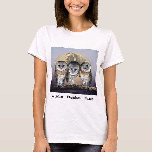 Sacred Owl Noord-Amerikaans Indiaan T-shirt (Voorkant)