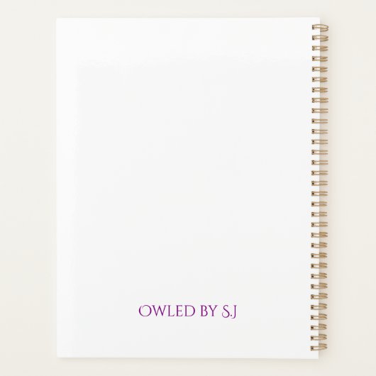 🦉 Sacred Owl Wisdom - Mystical Planning Journal Planner (Achterkant)