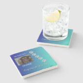 Sacred Pawprints Stenen Onderzetter (Zijkant)