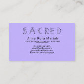 *~* SACRED Psychic Reiki van het Koord van het Pas Visitekaartje (Achterkant)