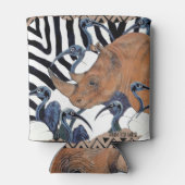Sacred Rhino Can Cooler – African Wildlife Art   (Achterkant)